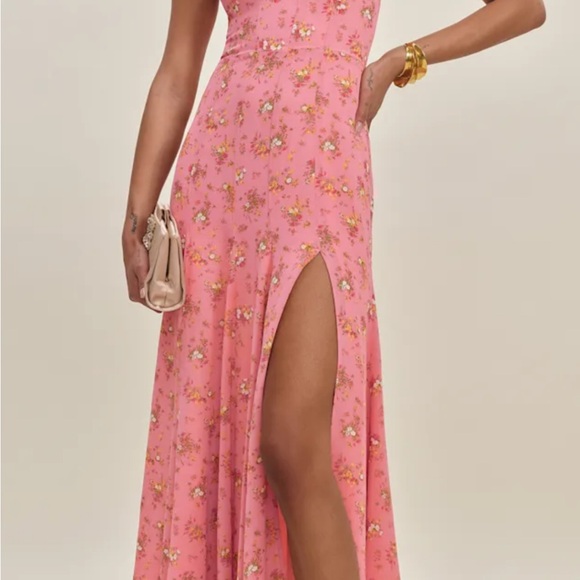 NWT Reformation Eridania Dress Pink Floral Dress - Picture 3 of 6